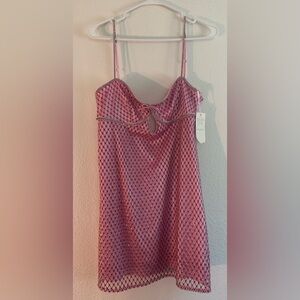 For Love And Lemons Glitter Heart Slip Dress NWT